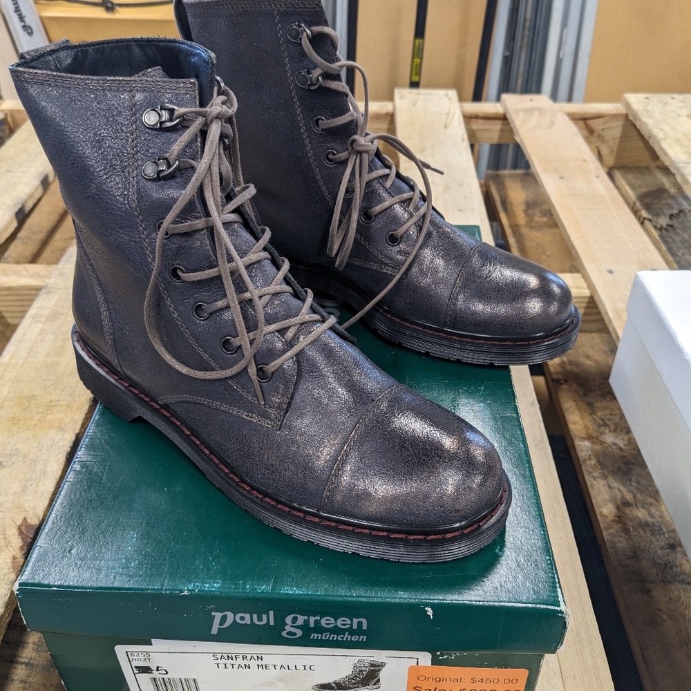 Paul Green "San Fran" Women's Boots in Titan Metallic, 5 US, New in Box